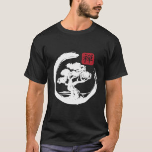 Bonsai Boom Japanse kalligrafie Zen Bonsai T-shirt