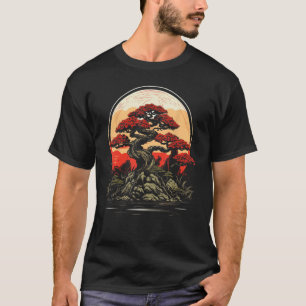 Bonsai Boom Japanse Zen Tuin Japan Kunst Grafisch T-shirt