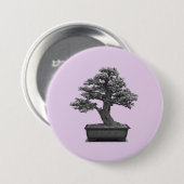bonsai boom ronde button 7,6 cm (Voorkant /achterkant)