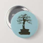 bonsai boom ronde button 7,6 cm (Voorkant /achterkant)