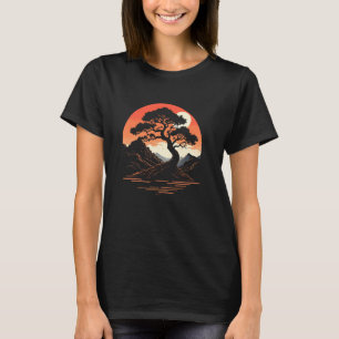 Bonsai Boom Thee Japanse Tuinieren Japan Botanisch T-shirt