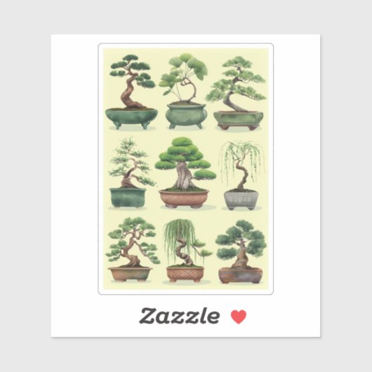 bonsai-boomgroep sticker (Vel)