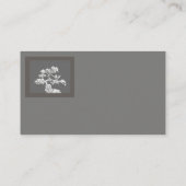 bonsai carte de visite unique noir et gris (Dos)