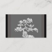 bonsai carte de visite unique noir et gris (Dos)