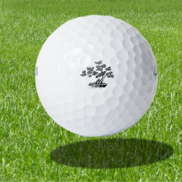 Bonsai - Chinese stijl - zwart-wit Golfballen