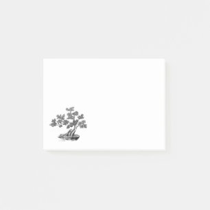 Bonsai - Chinese stijl - zwart-wit Post-it® Notes
