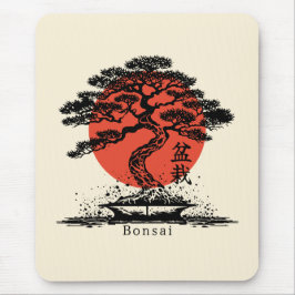 Bonsai Japans Kanji gepersonaliseerd Muismat