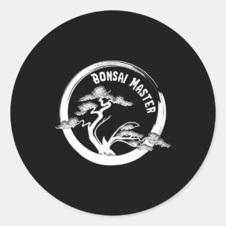 Bonsai Master Japanse Bonsai Tree Art Cirkel Ronde Sticker