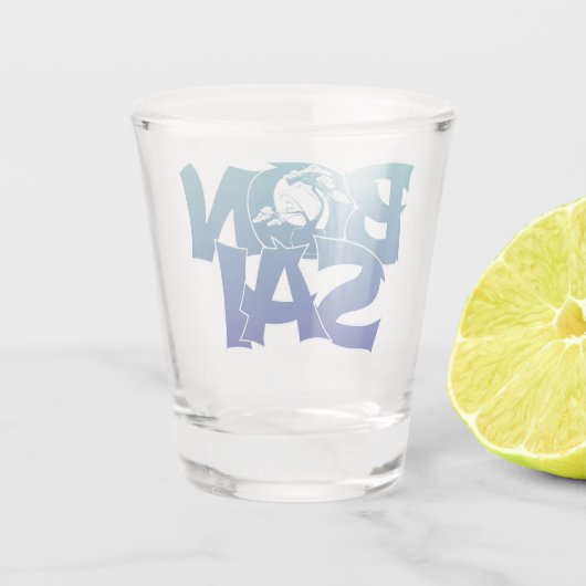 BONSAI met bonsai tree Shot Glass Shot Glas (Achterkant)
