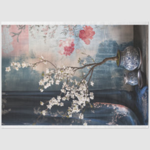 Bonsai Oosterse bloemen stilleven Tissuepapier