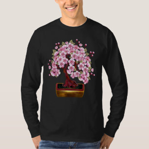 Bonsai Pink Japanse Cherry Funny Japanse Bonsai T-shirt