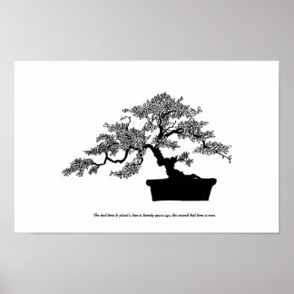 Bonsai Poster met tekst