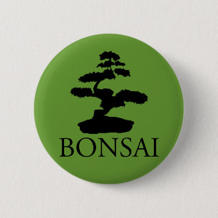 Bonsai Silhouette Ronde Button 5,7 Cm