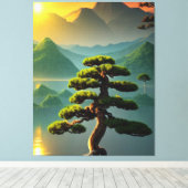 Bonsai Tree Canvas afdrukken (Insitu (Houten vloer))