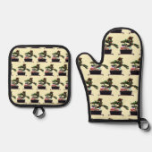 Bonsai Tree Christmas Ovenwant & Pannenlap Set (Voorkant)