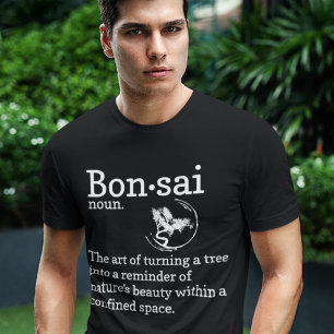 Bonsai Tree Definition Funny Japans tuinieren T-shirt