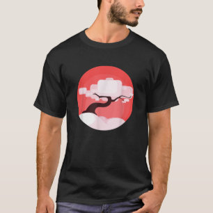 Bonsai Tree Enso Circle Kalligrafie Zen Boeddhist T-shirt