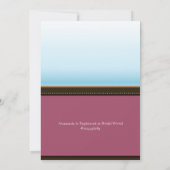 Bonsai Tree Flowers Invitations de douche nuptiale (Dos)