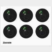 bonsai tree gift ronde sticker (Vel)