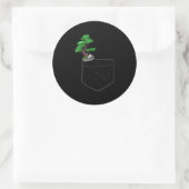bonsai tree gift ronde sticker (Tas)