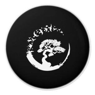 bonsai tree japanese enso - cirkels lange hoes keramische knop