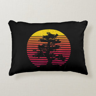Bonsai Tree Japanse Zen Buddhist Tree Sunset Accent Kussen