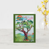 Bonsai Tree Kaart (Gele Bloem)