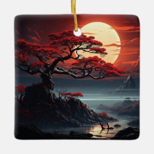 Bonsai Tree Keramisch Ornament (Voorkant)