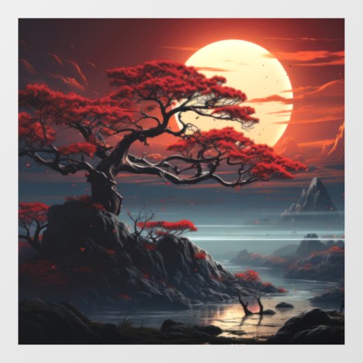 Bonsai Tree Raamsticker (Vel)