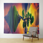 Bonsai Tree Reflection Tapestry Wandkleed (In Situ (horizontaal))
