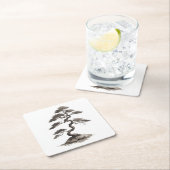 Bonsai Vierkante Kartonnen Onderzetter (Insitu)