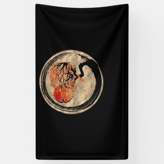 Bonsai Zen Buddhist Enso Circle Tree In Japanese Spandoek (Verticaal)