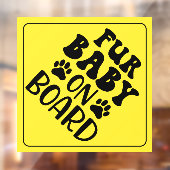 Bont Baby aan boord Geel teken Auto Decal (Vel 2)