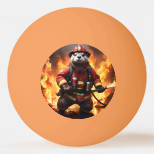 *Bont en vlammen: de brandende brandweerman van de Pingpongballen