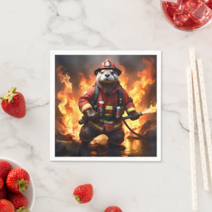 *Bont en vlammen: de brandende brandweerman van de Servet