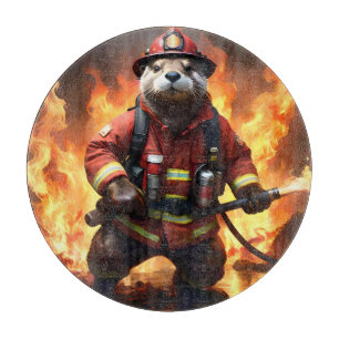 *Bont en vlammen: de brandende brandweerman van de Snijplank