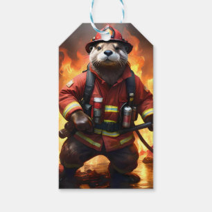 **"Bont en Vlammen: De Otter-brandweerman doet een Cadeaulabel