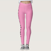 Bont Mama Met Poot Roze Vrouwen Leggings (Voorkant)