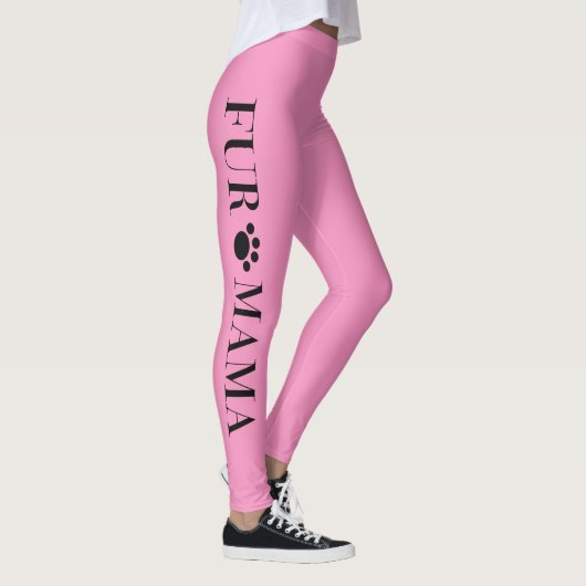 Bont Mama Met Poot Roze Vrouwen Leggings (Rechts)