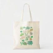 bontanisch succulent patroon tote bag (Voorkant)