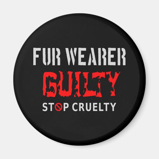 Bontdrager schuldig magneet (Voorkant)