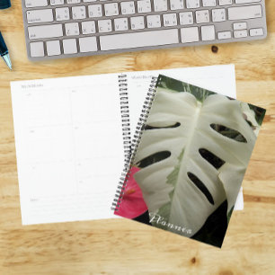 Bonte Monstera-blad bloem Planner