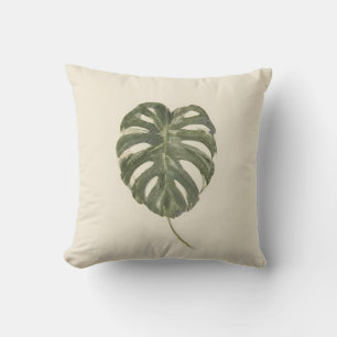 Bonte Monstera Blad Tropisch Organisch Modern Kussen