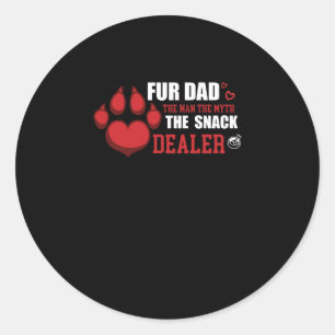 Bontvader De Mannen Mythe Snack Dealer Dog Vaderda Ronde Sticker