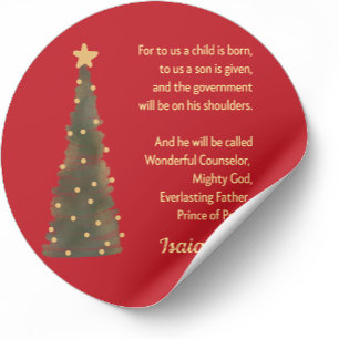 Bonus : Autocollant de Noël Esaïe 9:6