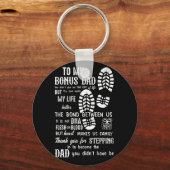 Bonus Dad Day Stepdad for Daughter Son Sleutelhanger (Voorkant)