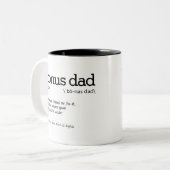 Bonus Dad Definition Tweekleurige Koffiemok (Voorkant links)
