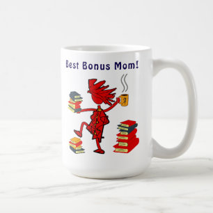 Bonus mam! Liefde Boeken Koffie Mok