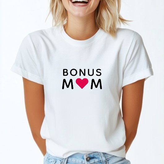 Bonus mam| Moderne roze Moederdag T-shirt