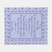 Bonus mam Paars Iris Medium Fleece Blanket Deken (Voorkant (Horizontaal))